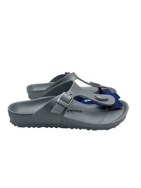 Birkenstock Flip Flop Kids 3 Gray Rubber Open Toe Casual Preppy Slide Sandals